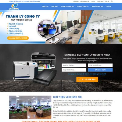 Theme wordpress dịch vụ thanh lý 03