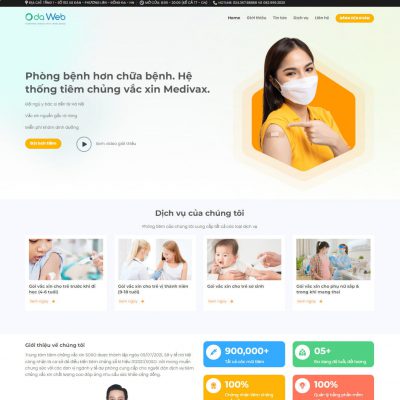 Theme wordpress phòng khám 03 - tiêm Vắc xin - tiêm chủng